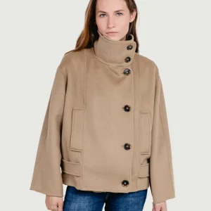 GIACCA CON COLLO ALTO CAMMELLO