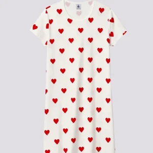 CAMICIA DA NOTTE RAGAZZA IN COTONE MOTIVO CUORE