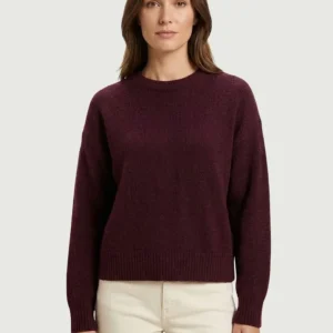 MAGLIA OVER 100% LANA BORDEAUX