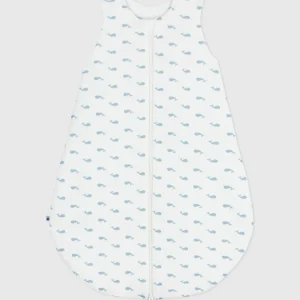 Sacco nanna in ciniglia con balene stampate neonato