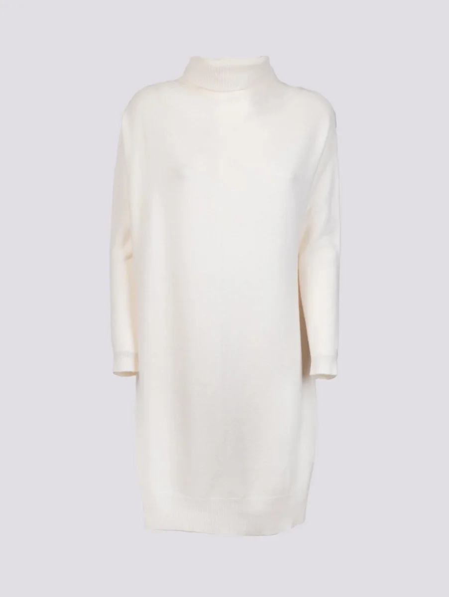 MAGLIA ABITO CON COLLO ALTO PANNA - immagine 3