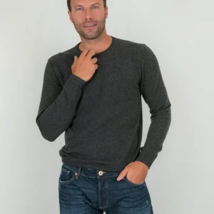 MAGLIA GIROCOLLO IN LANA MERINO ANTRACITE