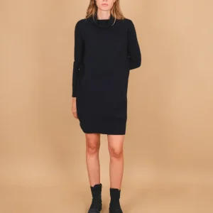 MAGLIA ABITO CON COLLO ALTO BLU