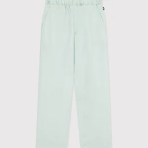 Pantalone in lino e cotone verde acqua