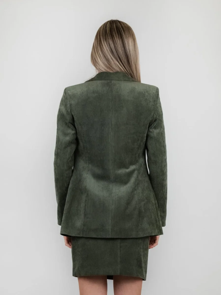BLAZER VELLUTO VERDE A COSTE - immagine 4