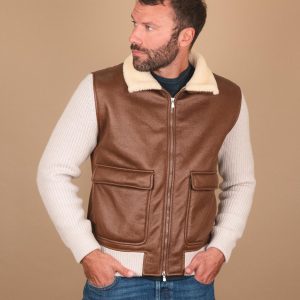 BOMBER IN LANA VERGINE E ALCANTARA