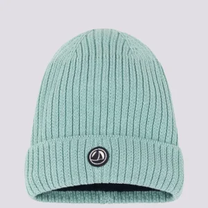 Berretto IN MAGLIA CON FODERA IN PILE VERDE