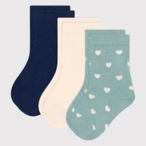 Confezione da 3 paia di calzini a coste in cotone