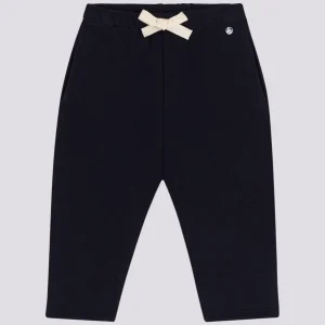 PANTALONI BLU IN TESSUTO FELPATO PER BEBÈ