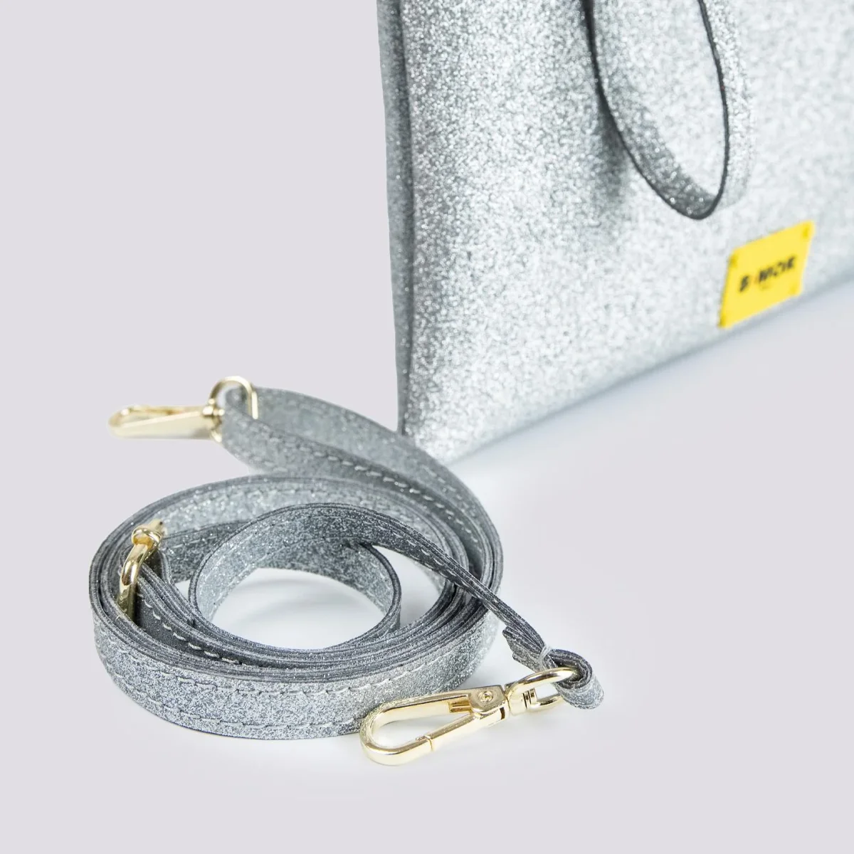 POCHETTE EASY GLITTER ARGENTO - immagine 4