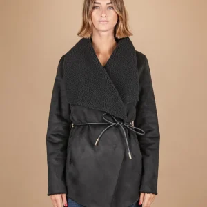 GIACCA KIMONO IN ECO-MONTONE  NERO