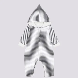 TUTINA LUNGA IN OVATTINA CON CAPPUCCIO IN COTONE PER BEBÈ