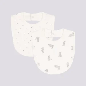 CONFEZIONE DA 2 BAVAGLINI IN COTONE PER NEONATI