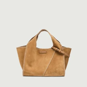 Borsa a spalla Euforia in camoscio Cuoio