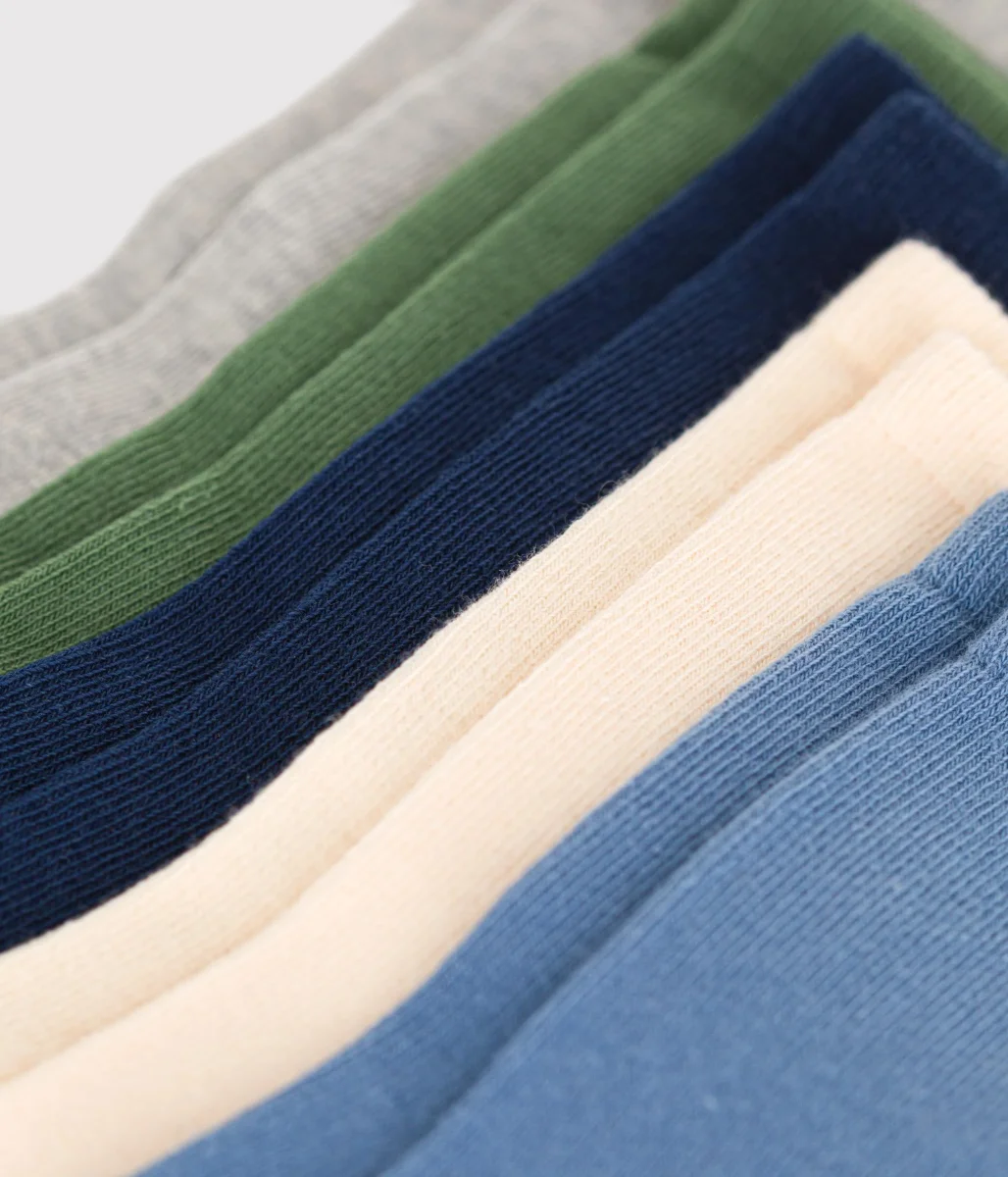 5 paia di calze in cotone tinta unita - immagine 3