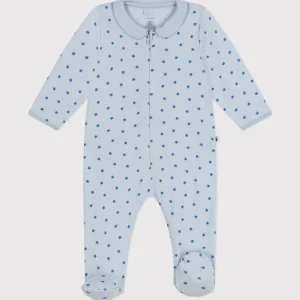 Tutina azzurra con colletto arrotondato