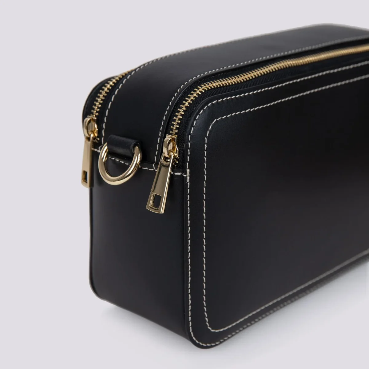 BORSA A TRACOLLA MAXI YOURS IN PELLE NERA - immagine 4