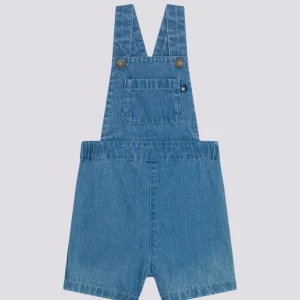 SALOPETTE CORTA BEBÈ IN DENIM LEGGERO