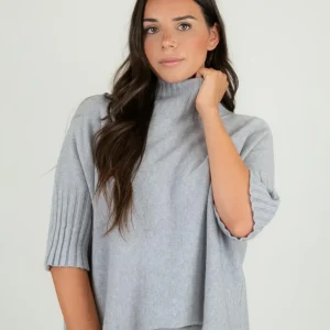 LUPETTO MANICA 3/4 GRIGIO PERLA