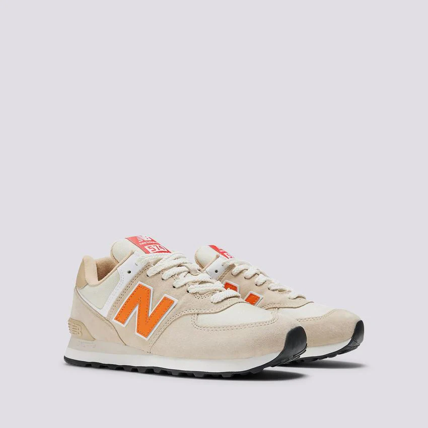 Sneaker 574 beige arancio - immagine 3