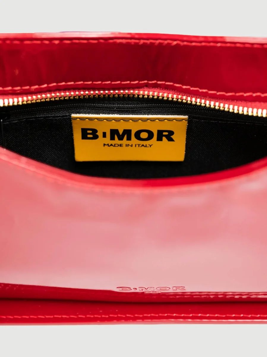 BORSA A SPALLA GLAMMY BORDEAUX IN PELLE VERNICE - immagine 6