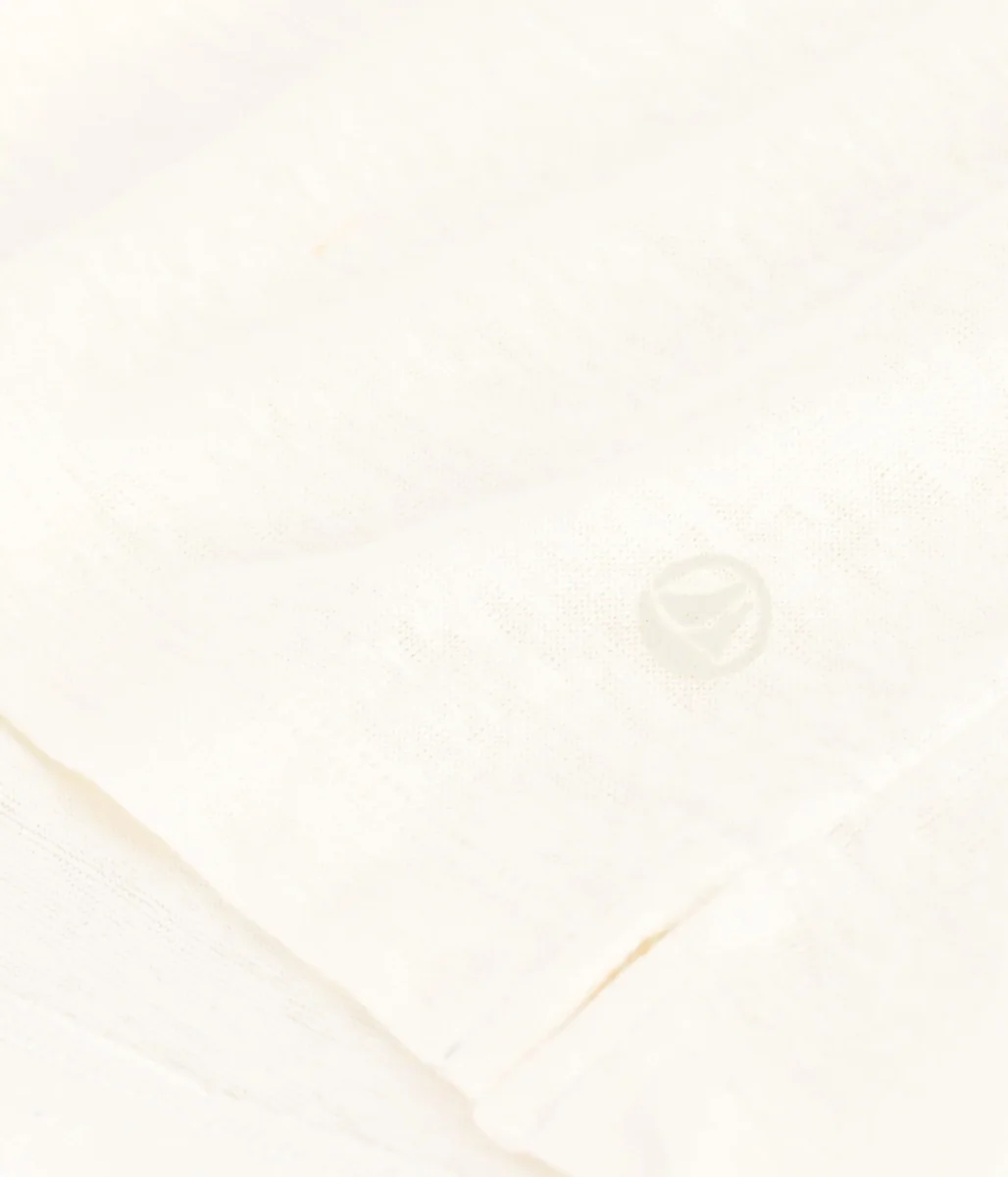 T-SHIRT LE DROIT GIROCOLLO IN LINO DONNA BIANCA - immagine 3