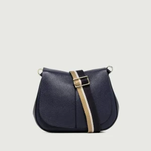 Borsa a tracolla Helena Round in pelle Navy