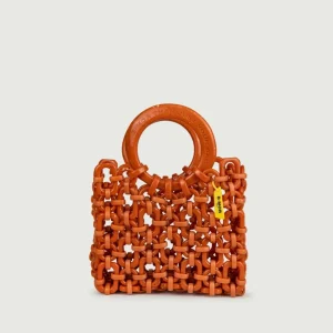 BORSA CON MANICI IN RESINA ARANCIONE "DOLL"