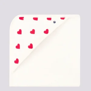 ASCIUGAMANO QUADRATO DA BAGNO CON CUORI IN COTONE