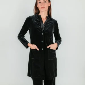 SPOLVERINO NERO IN VELLUTO LISCIO