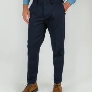 PANTALONE CLASSICO BLU IN JERSEY