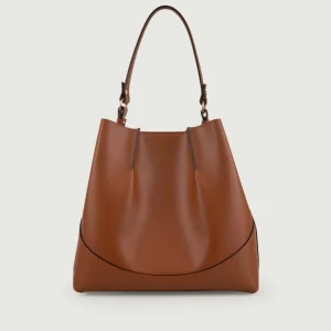 SECCHIELLO IN PELLE MARRONE