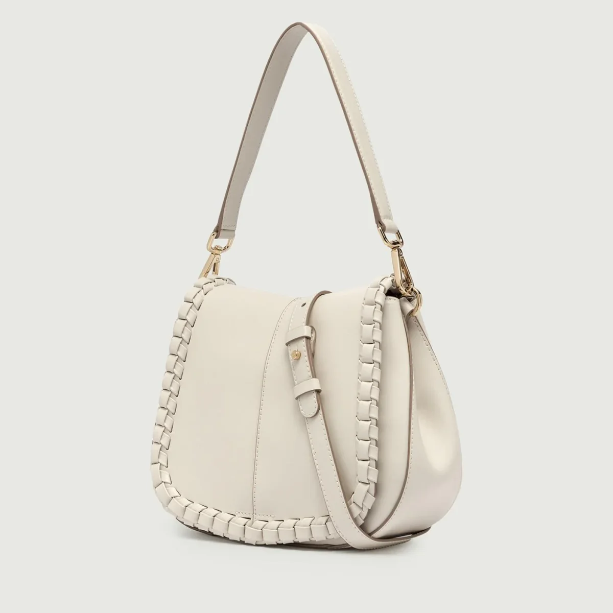 Borsa a spalla Helena Round special in pelle Marble - immagine 4