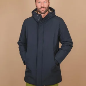 PARKA IMBOTTITO IN TESSUTO TECNICO BLU