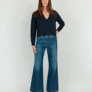 JEANS A PALAZZO DENIM CRUDO