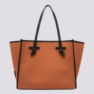 Borsa Shopping Marcella in canvas ginger
