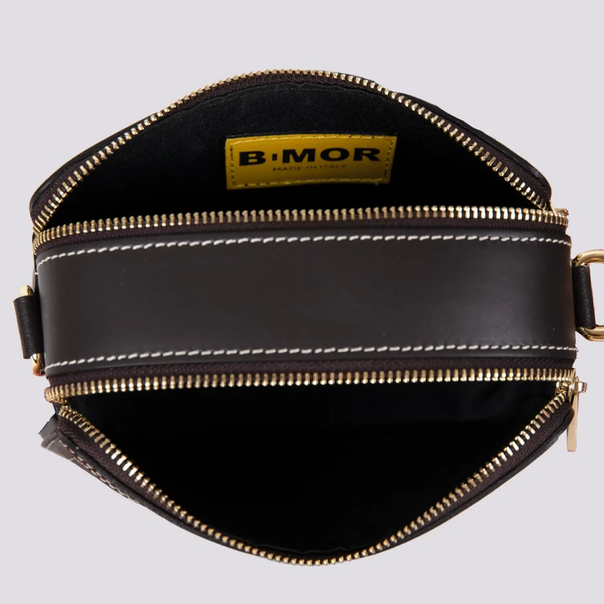 BORSA A TRACOLLA YOURS IN PELLE MARRONE - immagine 6