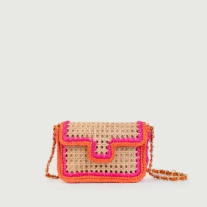 BORSETTA A TRACOLLA IN RAFIA FUCSIA