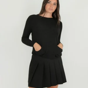 MAGLIA CON TASCHINE NERA