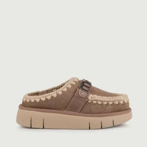 Bounce Clog Mou elephant grey con logo in metallo