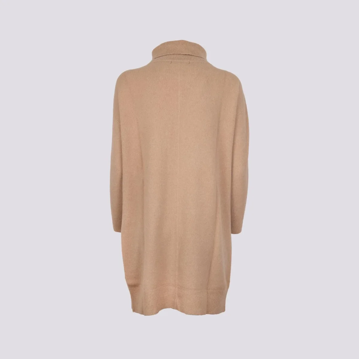 MAGLIA ABITO CON COLLO ALTO BEIGE - immagine 4