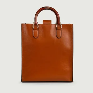 CARTELLA IN PELLE NAPLAK CUOIO CON MANICI IN RESINA "EMPIRE"