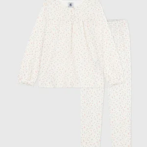 Pigiama in cotone con stampa a pois bambina