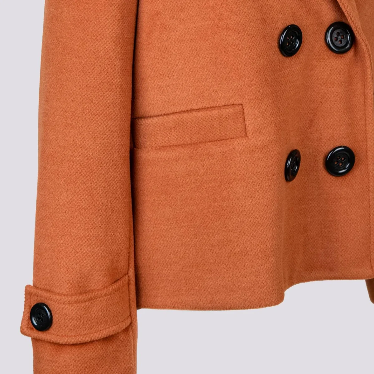 PEACOAT DOPPIOPETTO OVERSIZE MATTONE - immagine 5