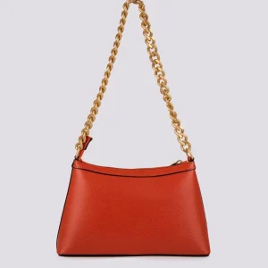 BORSA  CON CATENA ORO OPACA "QUEEN" IN PELLE MATTONE