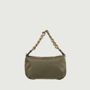 Borsa in nylon verde militare con catena Trunk