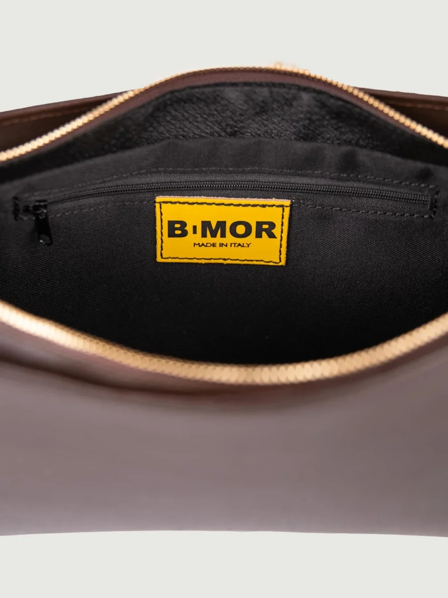 BORSA A SPALLA SEVENTY IN PELLE TESTA MORO - immagine 6