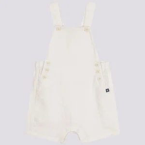 SALOPETTE  BIANCA CORTA BEBÈ IN LINO