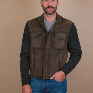 GIACCA IN CAMOSCIO VERDE E MAGLIA "SAMU"