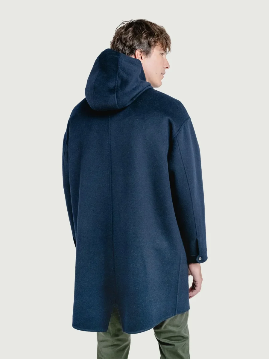 CAPPOTTO PARKA DENZEL IN LANA BLU - immagine 4